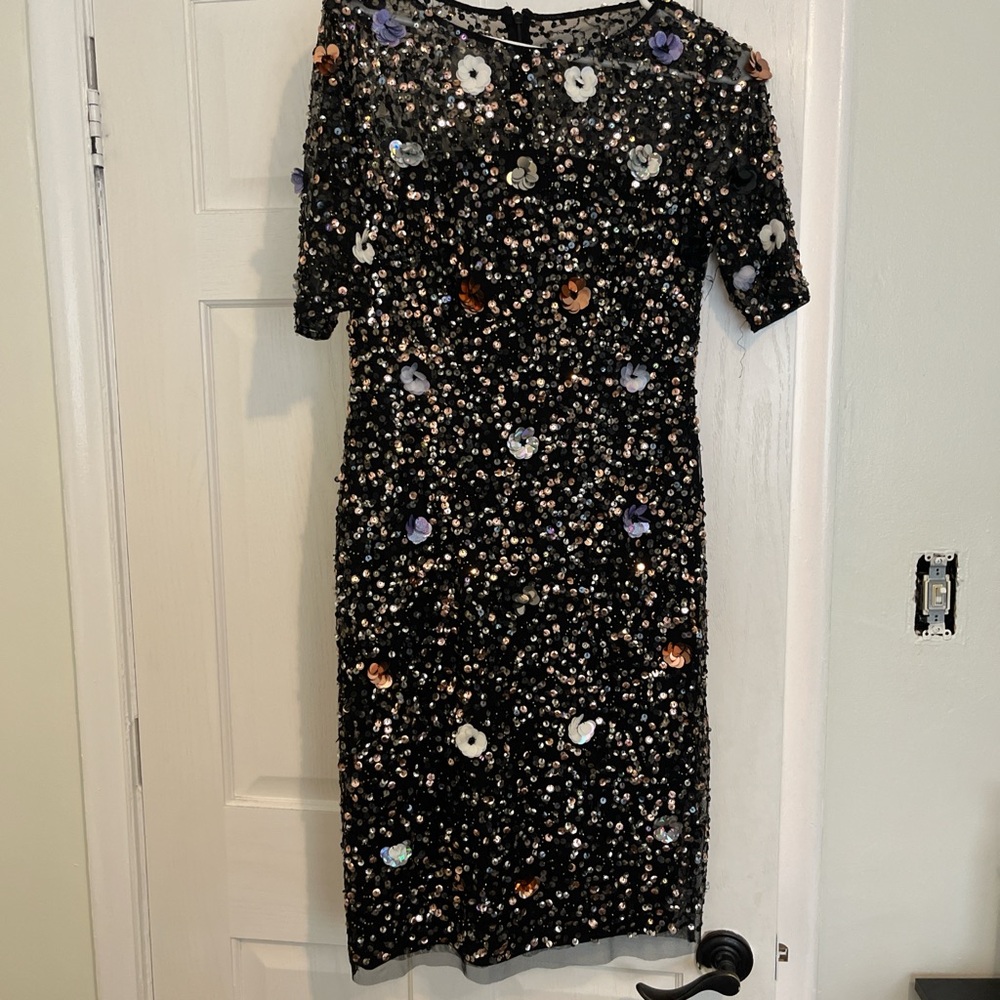 Adrianna Papell Multi Sequin Dress